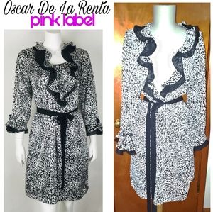 Oscar De La Renta Pink Label ruffle robe. Sz Lrg