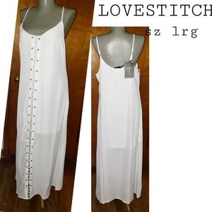 Lovestitch maxi white tank dress. Sz Lrg
