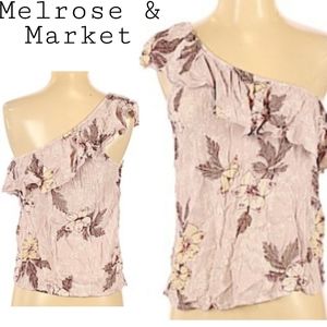 Melrose  & Market one shoulder top. Sz Med