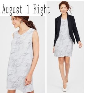 August 1 EightMarble Print grey Dress. Sz Sm