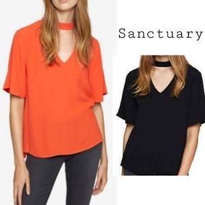 SANCTUARY

Rosie Choker Orange
Blouse. Sz Lrg