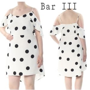 Bar lll cold shoulder polka dot dress.  Sz Sm