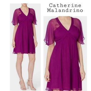 Catherine Malandrino 100% viscose/sheer popover