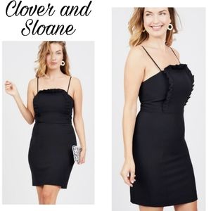 Clover and SloaneApron Ruffle Sheath Dress. Sz Lg