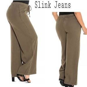 Slink Jeans dark olive drawstring pants. Sz 2x