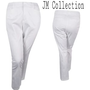 JM Collection white no gap waistband pants. Sz 16S