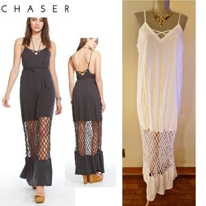 Chaser cotton jersey knotted dress. Sz Med