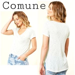 Comune "Melrose" Slub Side Slit Top. Sz Lrg.