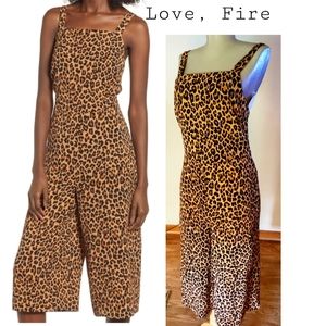 Love Fire Cheetah Print Jumpsuit. Sz Med.