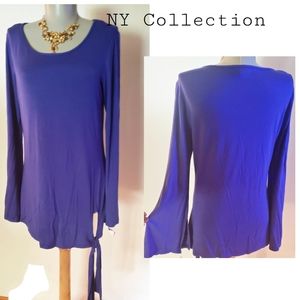 Ny collection long tie front top.  Sz Sm