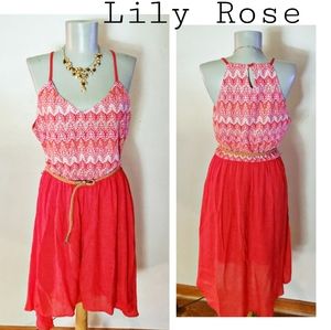 Lily Rose belted summer dress.  Sz XL