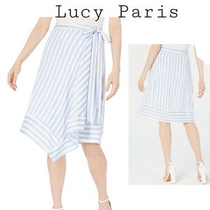 Lucy Paris "Teagan" striped wrap skirt.  Sz XS