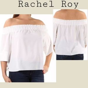 Rachel Roy off the shoulder white top. Sz Sm