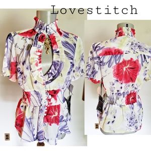 Lovestitch floral blouse.  Sz Lrg