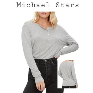Michael Stars button up long sleeve tee. Sz OS
