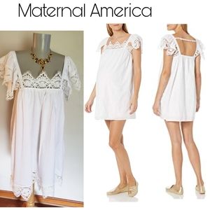 Maternal America Crochet Babydoll Maternity dress