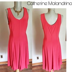 Catherine Malandrino red/pink pleated dress.