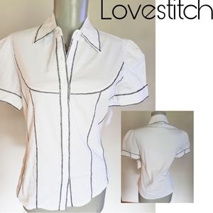 Lovestitch short sleeve top. Sz Lrg