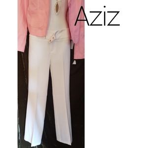 Aziz white "estillo" pants.  Sz sm.