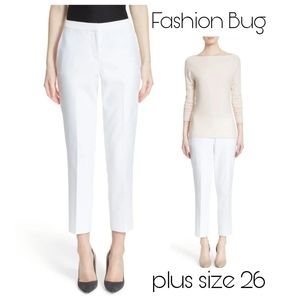 Fashion Bug white cotton flat fit ankle pants. 26