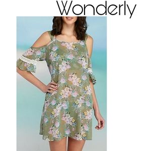 Wonderly olive "love letter" dress. Sz Md/Lrg