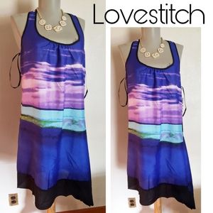 Lovestich assymetrical racerback dress. Sz med