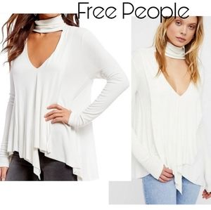 Free People white uptown chocker top. Sz XS