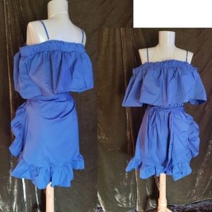 Who What Wear off the shoulder ruffle dress.  Sz S