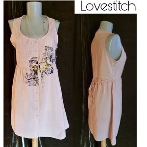 Lovestitch tank dress - tan.   Sz Med.
