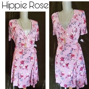 Hippie Rose pink floral dress.   Sz Med.