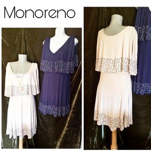 Monoreno embroidered popover dresses. 2-Meds