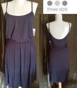 Three Dots jersey tank dress. Sz Sm. Nwt