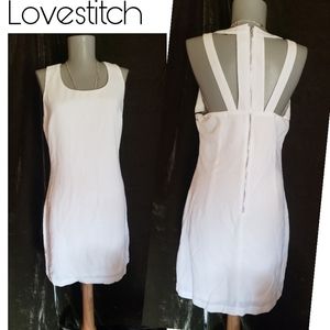 Lovestitch white cut out sheath dress.  Sz Med