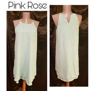 Pink Rose mint green dress. Sz Med