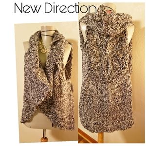 New Direction cardigan open front sweater vest XL