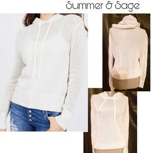 Summer & Sage perforated hoodie/sweater  Sz Med