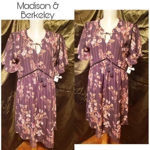Madison & Berkley brown floral doll dress.  Sz Lg