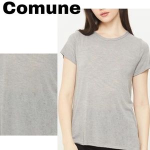 Comune "Beverly" light gray raw edge. Sz Lrg