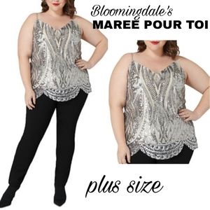 MAREE POUR TOI
Plus Size Sequin Party Tank.