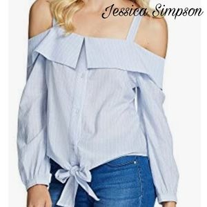 Jessica Simpson Violet Cold Shoulder Top. Sz Lrg