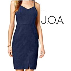 J.O.A. Navy faux suede slip dress.  Sz Large