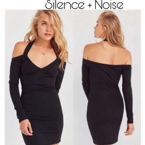 UO Silence + Noise black bodycon stretchy dress Sm