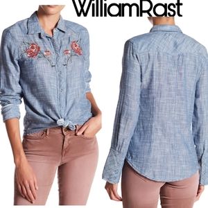 William Rast "Mercer Chambray" Top. Sz Med