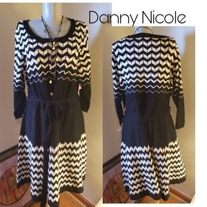 Danny & Nicole chevron print sweater dress.  Sz 2x