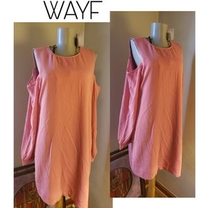 WAYF cold shoulder dress.   Sz med