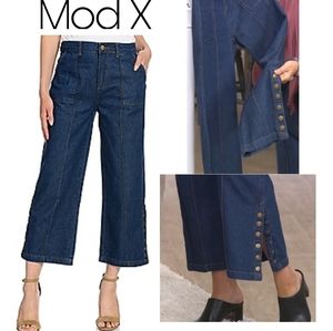 Mod X side button up crop jeans.  Sz 6