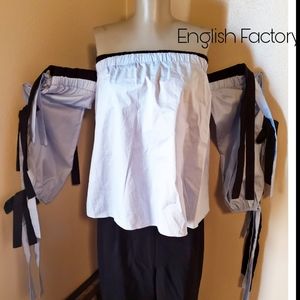 English Factory off the shoulder top. Sz Sm