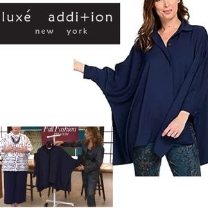 Luxe Addition Woven Crepe dolman sleeve top. Sz 3x