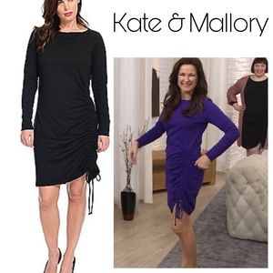 Kate & Mallory® Ponte Knit drawstringDress. Sz Lrg