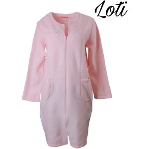 LOTI pink fleece duster.  Sz Med
